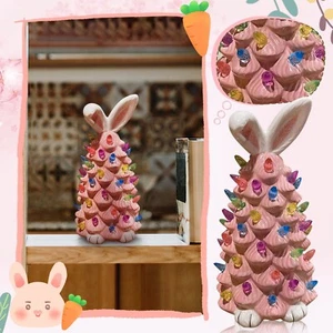 Pink Bunny Tree Easter Decorations For Indoor Spring Home Bedroom Office Décor - Picture 1 of 7