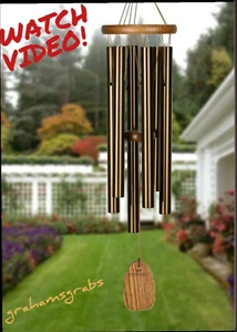 Woodstock CHIMES AMAZING GRACE BRONZE WIND CHIME Medium FREE SHIPPING - Picture 1 of 4