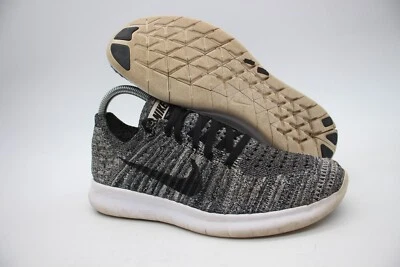 Nike Women’s 7.5  Free RN Flyknit 831070-100 Gray Black Running Shoes Sneaker - Image 1 of 4