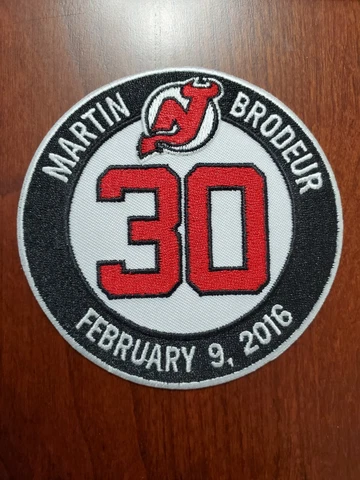 Martin Brodeur 2016 Retirement Ceremony New Jersey Devils Jersey #30 Patch Cover