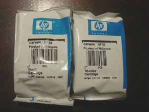 Genuine HP 94 Black + 95 Tri-Color Inkjet Print Cartridge Ink Combo New NIP - Picture 1 of 1