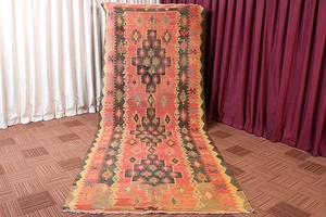 5x13 Handgeknüpfter Orientalischer Vintage Wolle Traditionell Kelim Vorleger - Bild 1 von 12