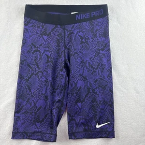 Nike Pro Dri Fit pantaloncino bker viola stampa animalier donna taglia M - Foto 1 di 10