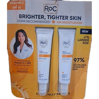 ROC Vitamin C + SPF 30 AM Moisturizer 2.5 fl oz (74ml) x 2 - Image 1 of 2