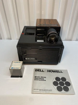 Vintage Bell & Howell RC55 Slide Cube Projector w/ Manual & Slide Holder - Image 1 of 4