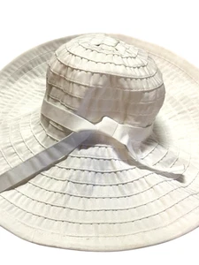 San Diego Hat Company Damen Schlapphut breite Krempe weiß 50+ UVP verstaubar abgestuft - Bild 1 von 12