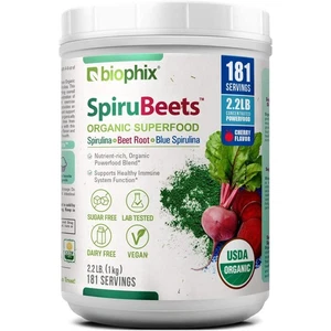 biophix Spirubeets Organic Spirulina Beet Root Powder 2.2 lb 1 kg - Picture 1 of 9