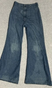 Vintage 1970s Wrangler Womens Size 2 High Waisted Bell Bottoms Wide Leg Jeans - Picture 1 of 12