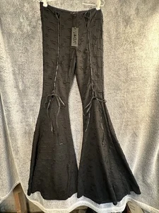 Pantalon évasé à lacets Widow x Dolls Kill Beyond The Woods grands fond de cloche �� - Photo 1/8