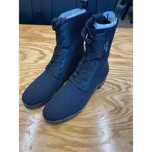 Kate Spade Merigue Combat Boots Women's 6.5 Blue Knit Lace Up Round Toe S24 - Picture 1 of 6