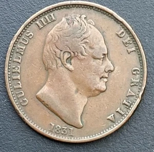 Lote de monedas de medio centavo de cobre de Guillermo IV 1831 E54 - Imagen 1 de 2