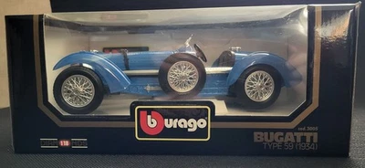 Bburago  Bugatti Type 59, 1934, blau, 1:18 - Bild 1 von 4