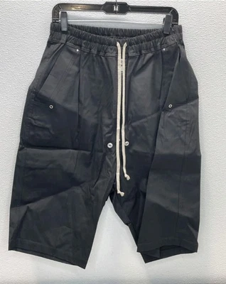 Rick Owens Men's Shorts Hollywood Bela Pods Dropped Inseam Size 50/US 40 Black - Image 1 of 4