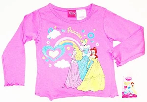 DISNEY PRINCESS Toddlers Sparkly Longsleeve Shirt Tee NWT Size 2T, 3T or 4T $18 - Picture 1 of 1