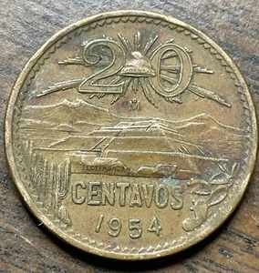 1954 Mexico 20 Centavos - Picture 1 of 2