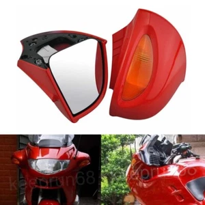 Par de espejos retrovisores rojos con intermitente ámbar para BMW R1100RT R1150RT R1100RTP - Imagen 1 de 9
