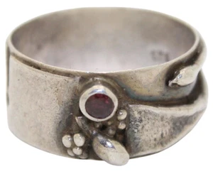 🖤 Stilvoller 925er Silber Ring mit Stein - Modernist - Vintage Schmuck - 5,02g - Bild 1 von 6