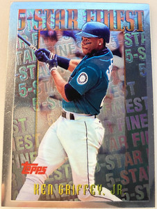 1996 Topps Mystery Finest Ken Griffey Jr. #M25 Seattle Mariners Card!
