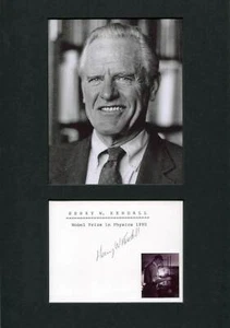 Physiker Henry Way Kendall NOBELPREIS 1990 Autogramm, signed Karte montiert - Bild 1 von 1