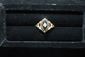 Anillo de ónix negro de oro amarillo de 14K, 2,9 gramos, talla 10,75 - Imagen 1 de 4