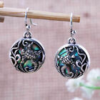 925 Silver opal turtle Earrings Wedding Zirconia Dangle Drop Ear Hook Jewelry