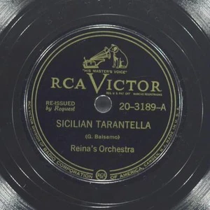 REINA'S / HENRI RENÉ Sicilian Tarantella / La Raspa RCA VICTOR 20-3189 VG 78 10" - Picture 1 of 4