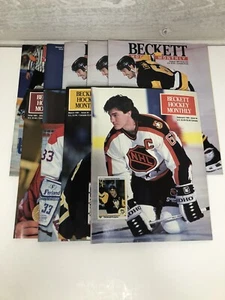 Beckett Hockey Monthly 9 Issue Lot - 1991 - Lemieux, Patrick Roy, Bourque Covers - Bild 1 von 11