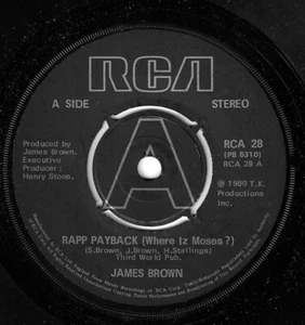 JAMES BROWN rapp payback ( where iz moses ? ) RCA RECORDS 1980. - Picture 1 of 1