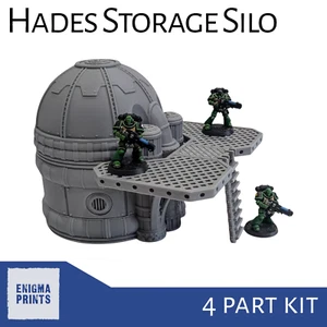Hades Storage Silo - 28mm Industrial 3D Printed Terrain for Tabletop Wargaming - Picture 1 of 8