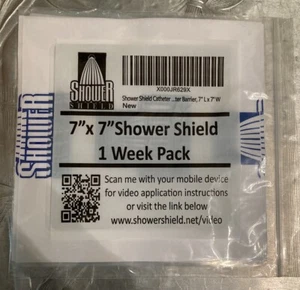 Shower Shield Catheter Water Barrier 7" L x 7" W - Picture 1 of 2