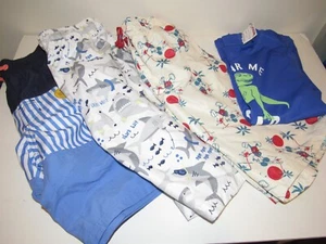 4 Boys L 10-12 Swimsuit Trunks Rash Guard Lot Board Shorts Trunks Sharks Mickey - Picture 1 of 4