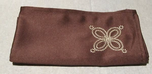 Servilletas de tela marrón bordadas 100 % poliéster 18x18 pulgadas 7 acentos de Jabara nuevas con etiquetas - Imagen 1 de 6