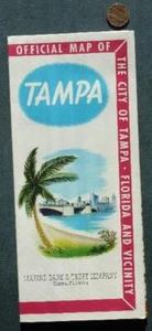 1957 Tampa Florida Vicinity cartoon pictorial map brochure Marine Bank & Trust - - Picture 1 of 1