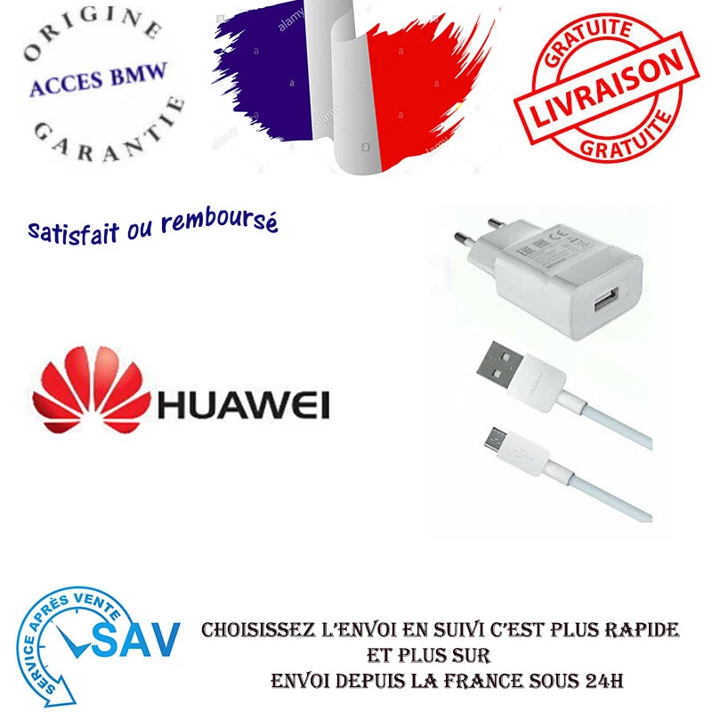  ORIGINAL Chargeur Secteur HUAWEI  et USB Cable Huawei Ascend Y635 - Photo 1/1