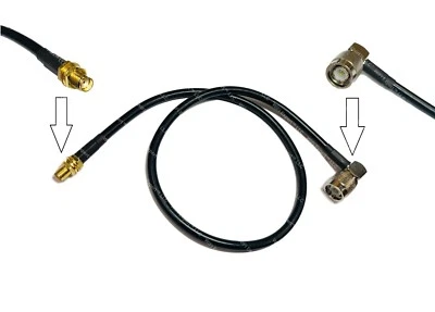 50cm RG58 SMA FEMALE to TNC Male ANGLE Coaxial cable High Quality from USA - Image 1 of 4