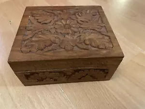 60er Teak Holz Schatulle Zigarren Zigaretten Aufbewahrung cigar cigarette box - Bild 1 von 4