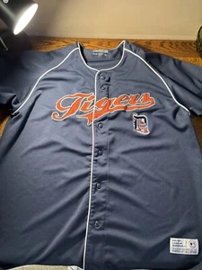 Men's Vtg 1995 Detroit Tigers Baseball jersey button up, embroidered logo, 2X - Picture 1 of 13
