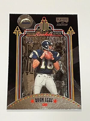 1998 Playoff Momentum SSD Footbal Rookie Double Feature - Ryan Leaf - Chargers - Image 1 of 2