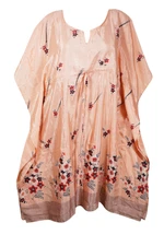 Boho Women's Pink Caftan Kimono Sleeves Resort Wear Loose Holiday Dresses 3XL