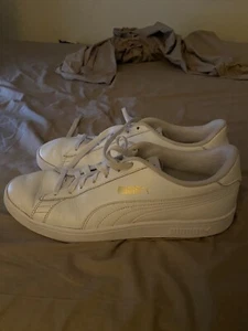 Puma Smash V2 L White & Gold Size 11 - Picture 1 of 4