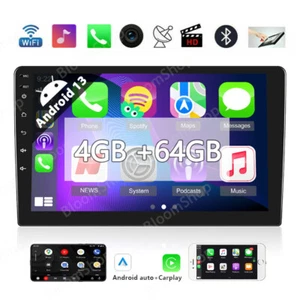Android 13 4G+64G GPS Navi Car Radio Stereo Double 2 Din Car Carplay WIFI Player - Picture 1 of 14