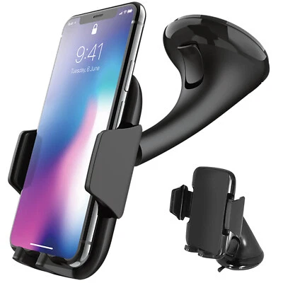 360° Universal Windscreen In Car Phone Holder Cradle Mount for IPhone 13/12/SE/7 - Image 1 of 4