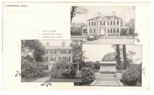 c1905 UDB PC: Cambridge, MA - Lowell's Home Longfellow's Home & Grave - Foto 1 di 2