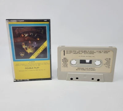 THREE DOG NIGHT AROUND THE WORLD Cassette Tape 1973 CLUB EDITION Rock Funk RARE - Image 1 of 4