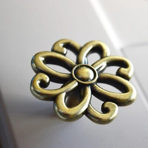 Blumen Bronz Schrank Tür Möbelknauf Knopf Griffe Küchenknopf Möbelgriffe - Bild 1 von 3