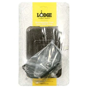 Lodge Cast Iron 6.75 In. x 4.5 In. Grill Press, Black Free Shipping - Picture 1 of 8