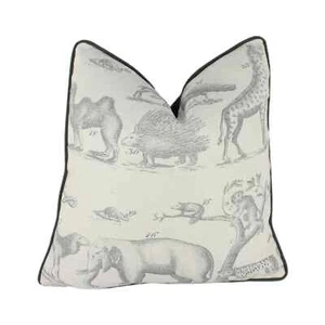 Andrew Martin - Jungle - Grey - Contrast Piped Stunning Cushion Cover - Picture 1 of 2