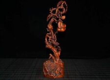 Chinese Exquisite Natural Boxwood Hand-carved  Persimmon Tree Statue 80042