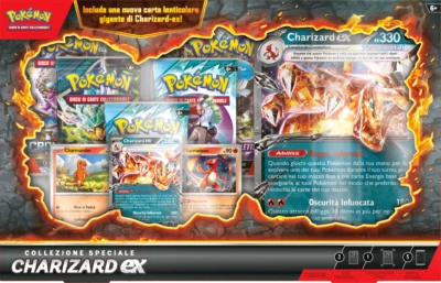 Pokemon Collezione Speciale Charizard EX con Carta Lenticolare ITA FAST SHIP