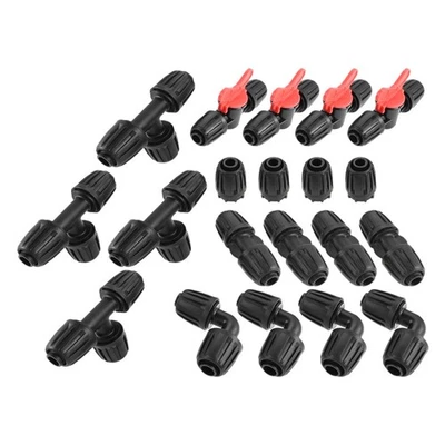 20-teiliges Bewässerungsarmaturen-Set für 1/2 Zoll Tropfschläuche Rasenspritzen Sportplatz - Bild 1 von 4